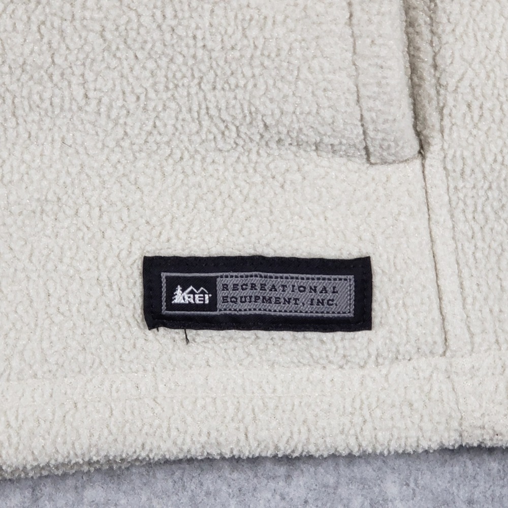 REI Womens Vest Fleece Full Zip Large Cream Sherpa Outdoor Hiking Gorpcore - Picture 8 of 12